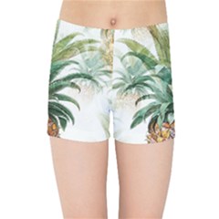 Pineapple Pattern Background Seamless Vintage Kids  Sports Shorts