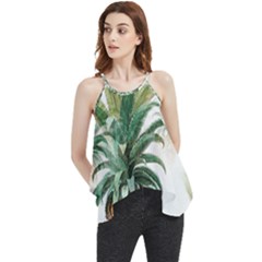 Pineapple Pattern Background Seamless Vintage Flowy Camisole Tank Top