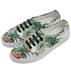 Pineapple Pattern Background Seamless Vintage Women s Classic Low Top Sneakers