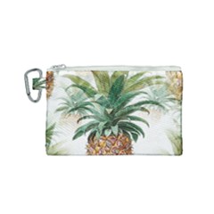 Pineapple Pattern Background Seamless Vintage Canvas Cosmetic Bag (Small)