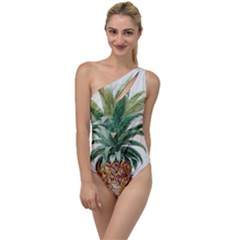 Pineapple Pattern Background Seamless Vintage To One Side Swimsuit