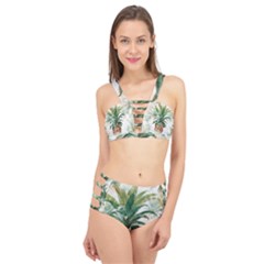 Pineapple Pattern Background Seamless Vintage Cage Up Bikini Set