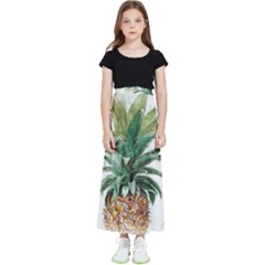 Pineapple Pattern Background Seamless Vintage Kids  Flared Maxi Skirt