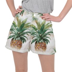 Pineapple Pattern Background Seamless Vintage Ripstop Shorts