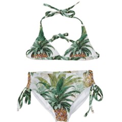 Pineapple Pattern Background Seamless Vintage Kids  Classic Bikini Set