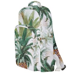 Pineapple Pattern Background Seamless Vintage Double Compartment Backpack