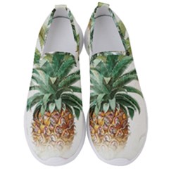 Pineapple Pattern Background Seamless Vintage Men s Slip On Sneakers