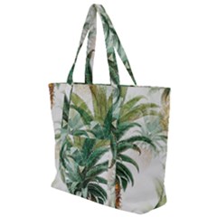 Pineapple Pattern Background Seamless Vintage Zip Up Canvas Bag