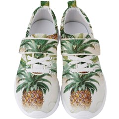 Pineapple Pattern Background Seamless Vintage Men s Velcro Strap Shoes