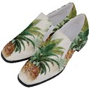 Pineapple Pattern Background Seamless Vintage Women Slip On Heel Loafers View2