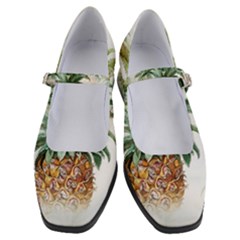 Pineapple Pattern Background Seamless Vintage Women s Mary Jane Shoes