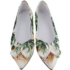 Pineapple Pattern Background Seamless Vintage Women s Bow Heels