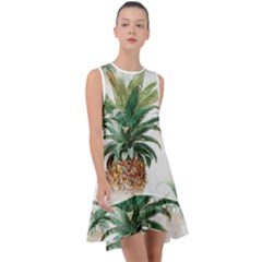 Pineapple Pattern Background Seamless Vintage Frill Swing Dress