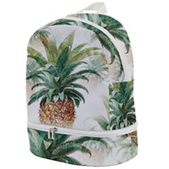 Pineapple Pattern Background Seamless Vintage Zip Bottom Backpack