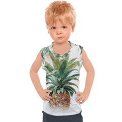Pineapple Pattern Background Seamless Vintage Kids  Sport Tank Top