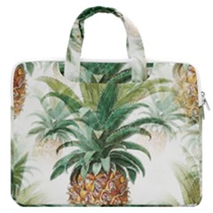 Pineapple Pattern Background Seamless Vintage MacBook Pro 16  Double Pocket Laptop Bag 