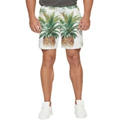 Pineapple Pattern Background Seamless Vintage Men s Runner Shorts