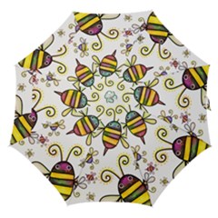 Bee Doodle Cartoon Straight Umbrellas