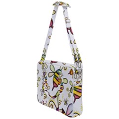 Bee Doodle Cartoon Cross Body Office Bag by Wegoenart