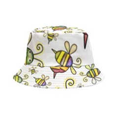 Bee Doodle Cartoon Inside Out Bucket Hat