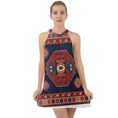 Armenian Carpet Halter Tie Back Chiffon Dress by Gohar