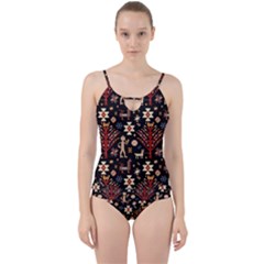 Carpet-symbols Cut Out Top Tankini Set by Gohar