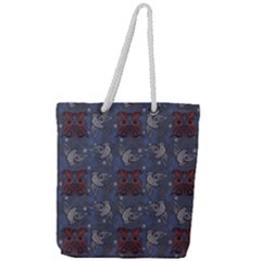 Armenian Ornaments Full Print Rope Handle Tote (large)