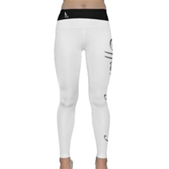 Officially Sexy White & Black Classic Yoga Leggings With Black & White Logos by OfficiallySexy