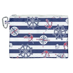 Seamless Marine Pattern Canvas Cosmetic Bag (xl) by BangZart