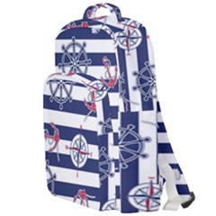 Seamless Marine Pattern Double Compartment Backpack by BangZart