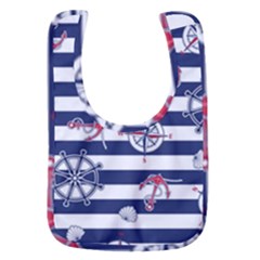 Seamless Marine Pattern Baby Bib