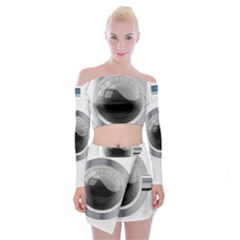 Washing Machines Home Electronic Off Shoulder Top With Mini Skirt Set by Jancukart