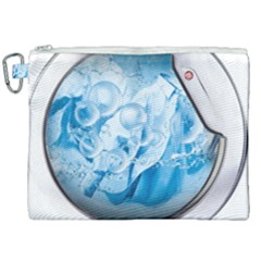 Silver Framed Washing Machine Animated Canvas Cosmetic Bag (xxl)