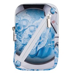 Silver Framed Washing Machine Animated Belt Pouch Bag (Small)