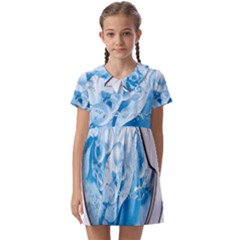 Silver Framed Washing Machine Animated Kids  Asymmetric Collar Dress