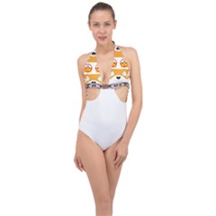 IM Fourth Dimension Colour 100 Halter Front Plunge Swimsuit