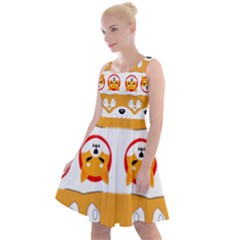 Im Fourth Dimension Colour 100 Knee Length Skater Dress