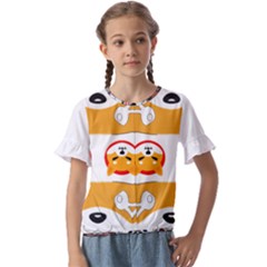 IM Fourth Dimension Colour 100 Kids  Cuff Sleeve Scrunch Bottom Tee