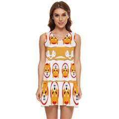 IM Fourth Dimension Colour 100 Tiered Sleeveless Mini Dress