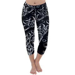 Skeletal Fractals Capri Winter Leggings  by MRNStudios