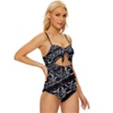 Skeletal Fractals Knot Front One-Piece Swimsuit View3