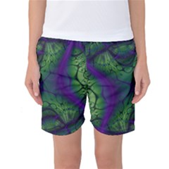 Abstract Fractal Art Pattern Women s Basketball Shorts