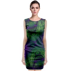 Abstract Fractal Art Pattern Classic Sleeveless Midi Dress