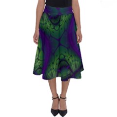 Abstract Fractal Art Pattern Perfect Length Midi Skirt