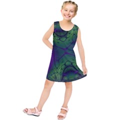 Abstract Fractal Art Pattern Kids  Tunic Dress