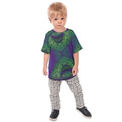 Abstract Fractal Art Pattern Kids  Raglan Tee