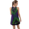 Abstract Fractal Art Pattern Halter Tie Back Chiffon Dress View2