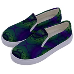 Abstract Fractal Art Pattern Kids  Canvas Slip Ons