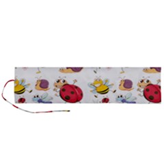 Cute Cartoon Insects Seamless Background Roll Up Canvas Pencil Holder (l) by Jancukart