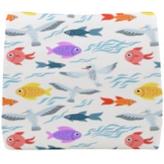 Animal Fish Bird Animals Ocean Pattern Seat Cushion by Jancukart